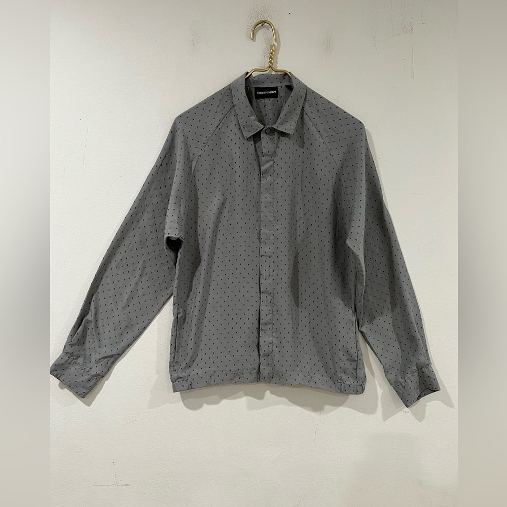 Emporio Armani Gray  print blue Shirt pockets elastic waistband Sz 16 Reg $575